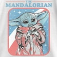 thumbnail image 2 of Girl's Star Wars: The Mandalorian Fourth of July Grogu Stars and Stripes Graphic Tee White X Large, 2 of 4