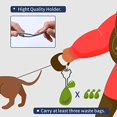 thumbnail image 2 of 1 Poop Bag Holders for Leashes, Hands-Free Bag, Pull Rope Dispenser Compatible with Dogs, Pet Accessories（Green）, 2 of 5