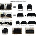 thumbnail image 2 of Modern Loveseat sofa for Living Room, Upholstered Velvet Small Couch with Wooden Legs for Livingroom Bedroom, Black, 2 of 6