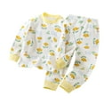 thumbnail image 2 of Spazoro Toddler Child Girls Outfit Sets, Warm Cute Print Casual Fall Winter Sweatshirts and Pants for Girls Yellow Size 6 Months, 2 of 3