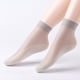 thumbnail image 1 of Xiao Hua 5 pares de calcetines tobilleros de nailon transparentes para mujer (grises), 1 of 2