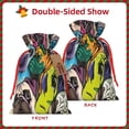 thumbnail image 2 of Naloa Colorful Pug Drawstring Christmas Bags, 3D Xmas Gift Bags, Christmas Wrapping Bags, Xmas Goodie Bags, Treat Pouch Bags, Party Favor Bags-Medium, 2 of 9