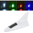 thumbnail image 1 of Shark Fin Aerial-Solar Power Shark Fin Aerial Car Radio Antenna, 8 LED Warning Light, Radio Antenna Base Replacement（White）, 1 of 9