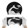 thumbnail image 5 of Unique Bargains 1 Pc Waterproof Whale Tail Pattern Swim Cap Black White, 5 of 6