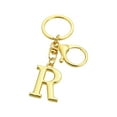 thumbnail image 2 of Foqnuq Alphabet Letter Keychain, Initial Pendant, Gold Metal Alloy Keyring – Monogram Name Charm, Bag/Car/Wallet Accessory, Gift/Christmas Stocking, 2 of 6