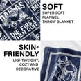 thumbnail image 5 of Football Throw Blanket, Blue Football Team Color Blanket for Men Women, Gifts for Dallas Fans, Football Lovers Gifts Blanket Super Cozy Soft 60" x 50", 5 of 6