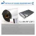 thumbnail image 2 of 197mil 5mm 10.97sqft Car Heat Sound Deadener Insulation Dampening Mat 79" x 20", 2 of 7