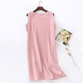 thumbnail image 4 of WRKEKC Midi Dresses for Women Solid Crew Neck Sleeveless Shift Midi Lightweight Summer Chic Chic Soft, 4 of 9
