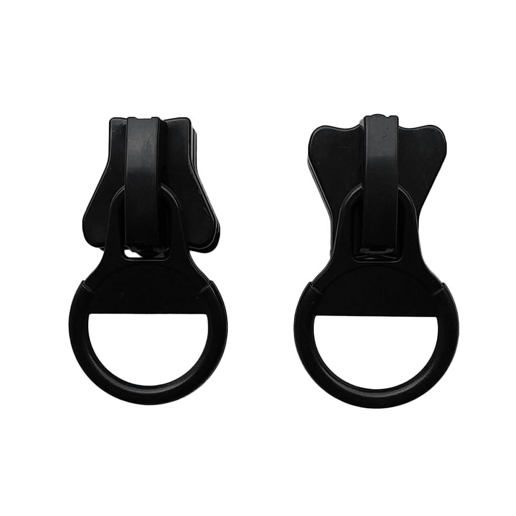 Round Pull Zipper Slider Size #5: Matte Black - Fine Leatherworking