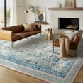 thumbnail image 2 of Vintage Printed Boho Area Rugs, Vintage Washable Non-Slip Rug for, Living Room, Bedroom, 5 x 8 ft, Blue, 1 Pack, 2 of 4