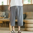 thumbnail image 2 of JIKNTTR Mens Slim Fit Swim Trunks Cotton Capri Baggy Harem Pants Drawstring Yoga Bathing Swimming Casual Swimwear Beach Shorts, 2 of 6