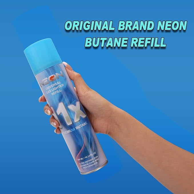 Neon 11x Ultra Refined Butane Fuel Lighter Refill Gas 10.4oz Blue