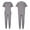 #317-Gray, variant on TaTaai Women's Scrub Set Short Sleeve Round Neck Top with Pockets and Matching Pants Solid Color Nurse Workwear Uniform for Hospital Clinic Daily Gift