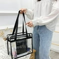 thumbnail image 3 of Clear bags Stadium Approved Clear Tote Bag with Zipper Closure Crossbody Messenger Shoulder Bag with Adjustable Strap, 3 of 9