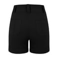 thumbnail image 5 of CHWGFWL Work Pants Women Women Stretch Twill Shorts Summer Stretchy Jean Shorts Casual Chino Shorts High Waist Denim Shorts Shorts Womens Dress Pants Business Casual Pants for Women (Black,S), 5 of 6