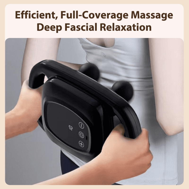 6 Head Massage Gun, Electric Massage Tools, Deep Percussion Massager with 9 Modes & 9 Speed for Neck, Back, Shoulders, Legs Relief & Relax, 40KG Thrust, 10-Min Auto Timer