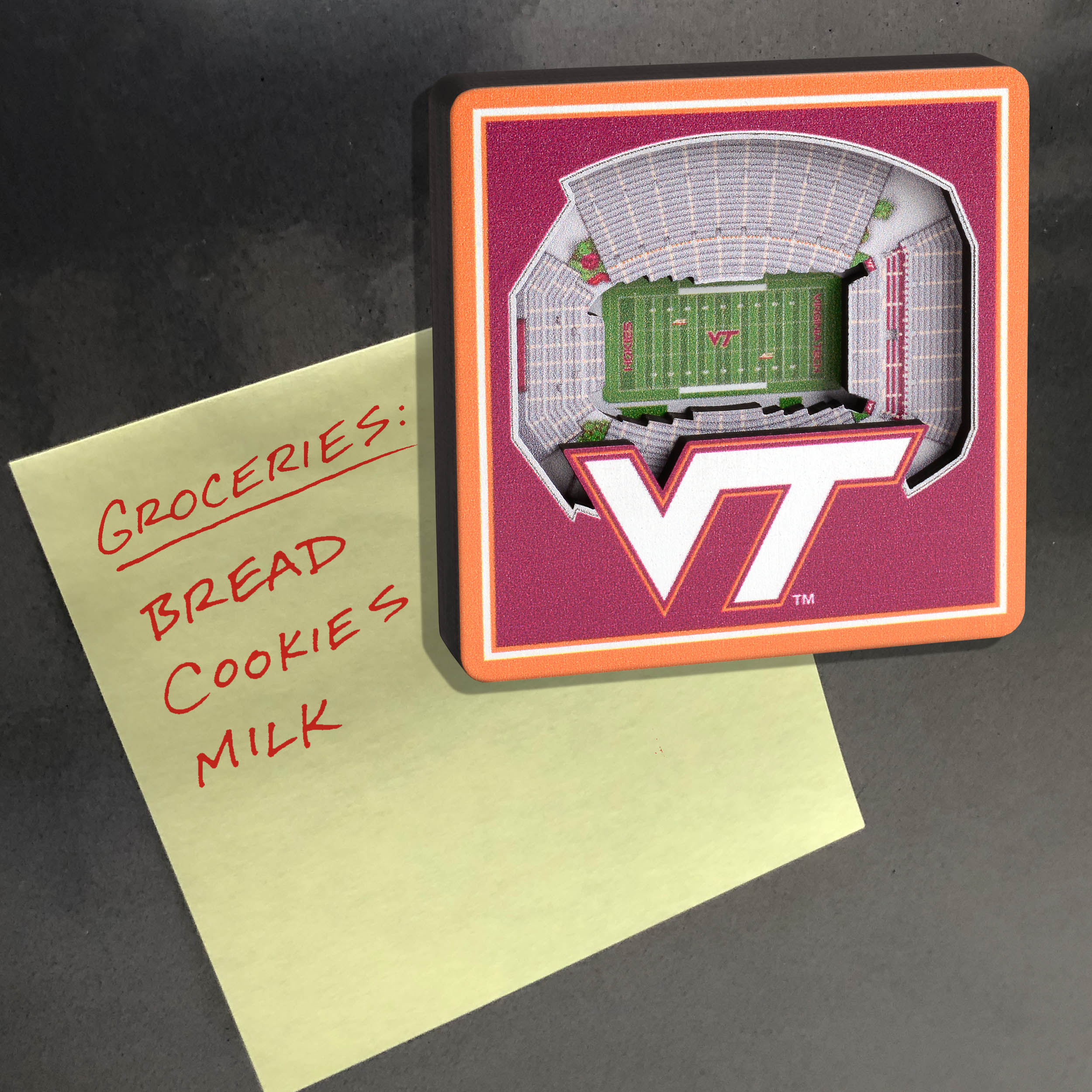 YouTheFan NCAA Virginia Tech Hokies 3D StadiumView Magnet