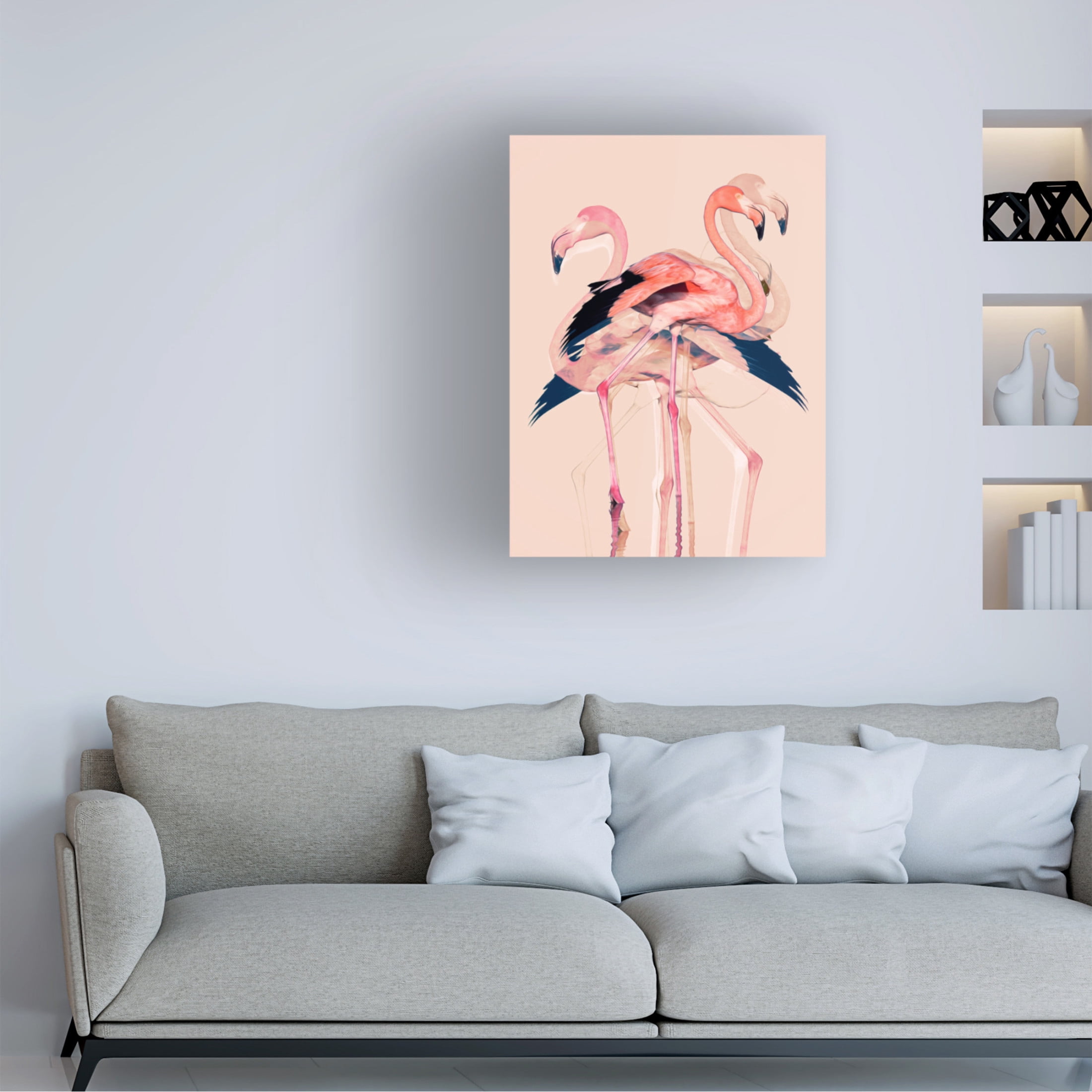 Trademark Fine Art Baard Martinussen Flamingos nr. 3 Canvas Wall Art