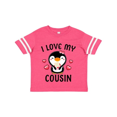 

Inktastic I Love My Cousin with Cute Penguin and Hearts Gift Toddler Toddler Girl T-Shirt