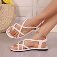 thumbnail image 5 of Wowcloth Women's Braided Flat Sandals – Solid Color Woven Design with Comfortable Sole for Spring Summer Casual Outwear, 5 of 9