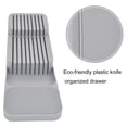 thumbnail image 5 of axGear Kitchen Drawer Organizer Tray for Knives Knife Block Cutlery Storage Grey, 5 of 7