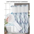 thumbnail image 6 of No Hook Shower Curtain with Snap-in Liner, Blue Weeping Eucalyptus Waterproof Fabric Bathroom Curtains, Spring Summer Farmhouse Leaves Bath Curtains & Mesh Top Window 54"x78", 6 of 9