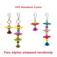 thumbnail image 2 of Dosaele 1pc Acrylic Colorful Flower Shaped Bell With Sound For Bird Bite Toys  Universal For Four Seasons  Random Color And Style, 2 of 6