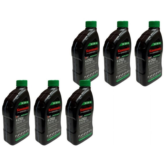 Proven Part 6-Pack Kawasaki Ktech 4-Cycle Engine Oil  10W-40 1 Qt Bottles- 99969-6296
