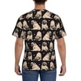 thumbnail image 3 of Vsdgher French Bulldog Print Men's Dry Fit Mesh Athletic Shirts Moisture Wicking Tennis T-Shirt Tops, 3 of 9