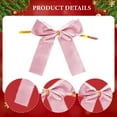 thumbnail image 6 of 12 Pcs Velvet Bows Holiday Ornaments Wreath Decorations 3.35 Inch with Twist Ties for Christmas Tree Parties, 6 of 9