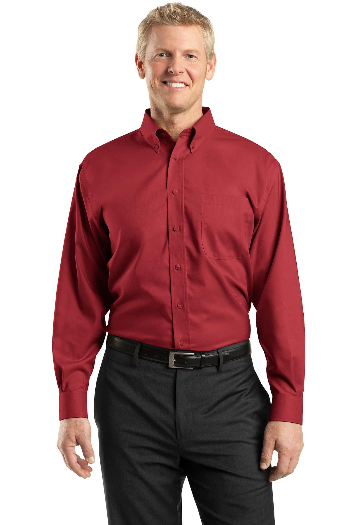 Red House Mens Tall Nailhead Non-Iron Button-Down Shirt