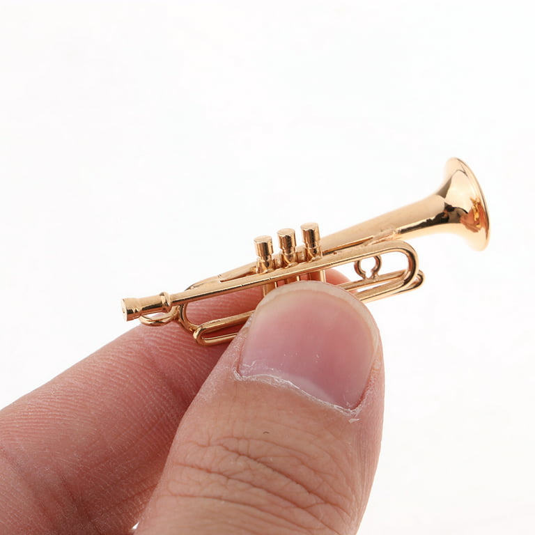 1:12 Mini Trompette Miniature Instrument De Musique Maison de Poupée  Meubles Mod