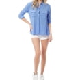 thumbnail image 3 of MixMatchy Women's Casual Long Sleeve Button-Down Shirt Collared Blouse Top, 3 of 5