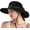 black, variant on Women's Ponytail Safari Sun Hat,Wide Brim UV Protection Outdoor Bucket Hat,Foldable Beach Summer Fishing Hat