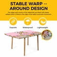 thumbnail image 4 of Happy Eatser Table Cloths for 6 Foot Rectangle Tables, Cute Bunny Colorful Eggs Rustic Flower Plants Pink Patio Waterproof Elastic Fitted Tablecloths, Washable Rectangular Table Cover for Camping, 4 of 8