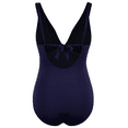 thumbnail image 5 of Hilor Women V Neck One Piece Swimsuit Tummy Control Shirred Swimwear Front Twist Bathing Suits, 5 of 9