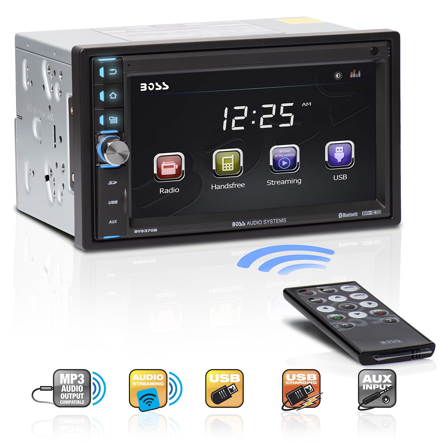Planet Audio PB455RGB Double DIN Bluetooth Digital Media Car Stereo Receiver 
