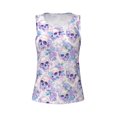 thumbnail image 4 of Lsque white Skull crystal flower Printed Workout Tank Tops for Women, Athletic Sports Tank Tops, Compression Sleeveless Dry Fit Shirts,Sleeveless Yoga Shirt-, 4 of 9