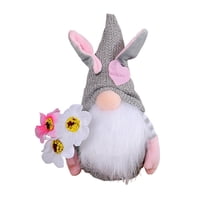 Easter Gnomes Decorations, Easter Bunny Gnomes Spring Tomte Nisse Rabbit Plush Gnomes Scandinavian Faceless Dwarf Handmade Elf Gift for Table Ornament Home Decor