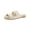 Light Gold Smooth, variant on Womens Milaa Faux Leather Buckle Slide Sandals