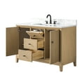 thumbnail image 3 of Vanity Art 48" Bathroom Vanity with Sink and Engineered Marble Top, Freestanding Storage Cabinet with 2 Drawers, 2 Shelves and 1 Flip Down Tray, 3 of 8