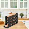 thumbnail image 3 of Egg Storage Rack for Fridge | Auto Rolling Fridge Egg Holder Rack for Kitchen | Egg Tray Organizer | 4 Tiers Tilted Design Container for Eggs (Gray), 3 of 5