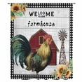 thumbnail image 2 of Farmhouse Rooster Sheer Curtains 72 Inches Long, Rustic Red Barn Windmill Sunflowers Light Filering Curtains, Breathable Simi Curtain Privacy Drapes for Living Room Bedroom Window Treatment, 2 of 9