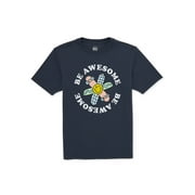 Wonder Nation Boys Be Awesome T-Shirt with Short Sleeves