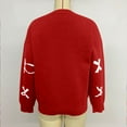 thumbnail image 7 of Cute Sweaters for Women Bowknots Print Christmas Holiday Casual Crewneck Knitted Pullover Tops Loose Jumpers (XL, Red), 7 of 7