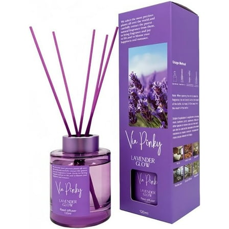 Lavender Reed Diffuser 120ml | Soothing Aromatherapy Oil Set | Long-Lasting Home Fragrance Decor