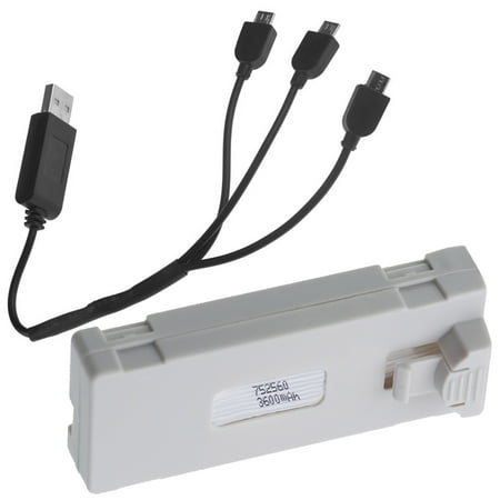 Long Last 3600mAh Lithium batteries for E88/E99/E89/P1/K7/E55 Drones Lightweight ABS Construction Extended Air Time