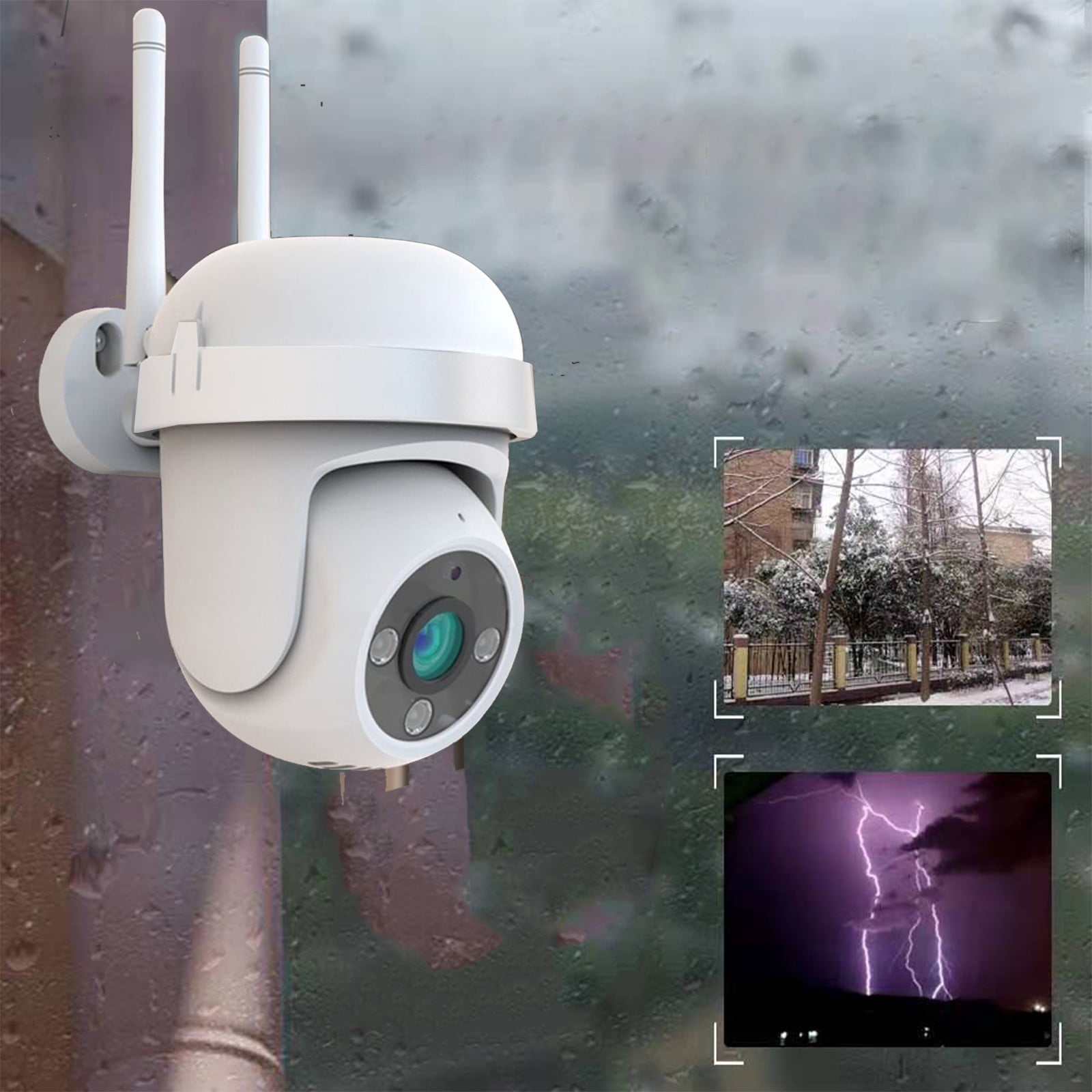 AZXY Security Cameras Wireless Wifi,Outdoor Security Cameras,1080p Hd Night Vision Surveillance Camera Waterproof,Battery 360 Smart Camera Outdoor with Monitor for Home