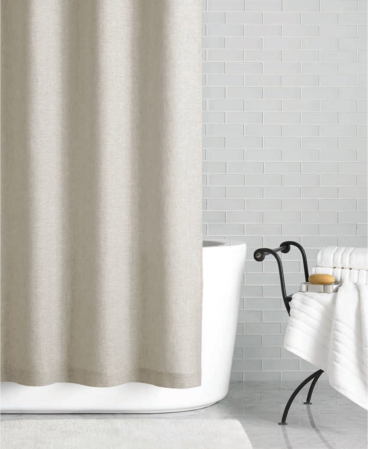 Hotel Collection Linen Extra Long Shower Curtain, Great Way To Update