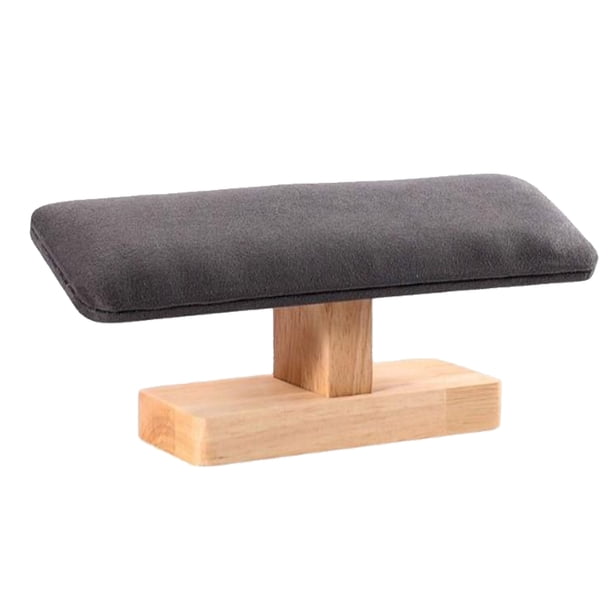 Guardurnaity Soporte de exhibición Pulseras Relojes Organizador de madera Vitrina Estante Soporte Gran espacio Accesorios Decoración Bandeja Ropa, zapatos y accesorios Miscelánea Gris oscuro